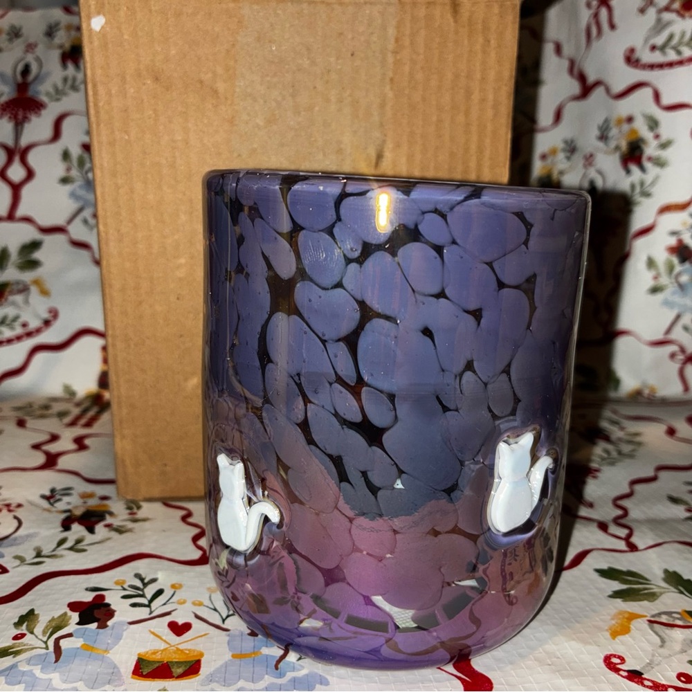 NIB Anthropologie Cat Marquee Mystic Icon Glass Handblown Glass HTF Limited Ed